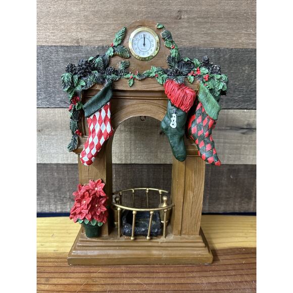 Yankee Candle Holiday Fireplace Mantle Clock Tart Warmer - Picture 1 of 6